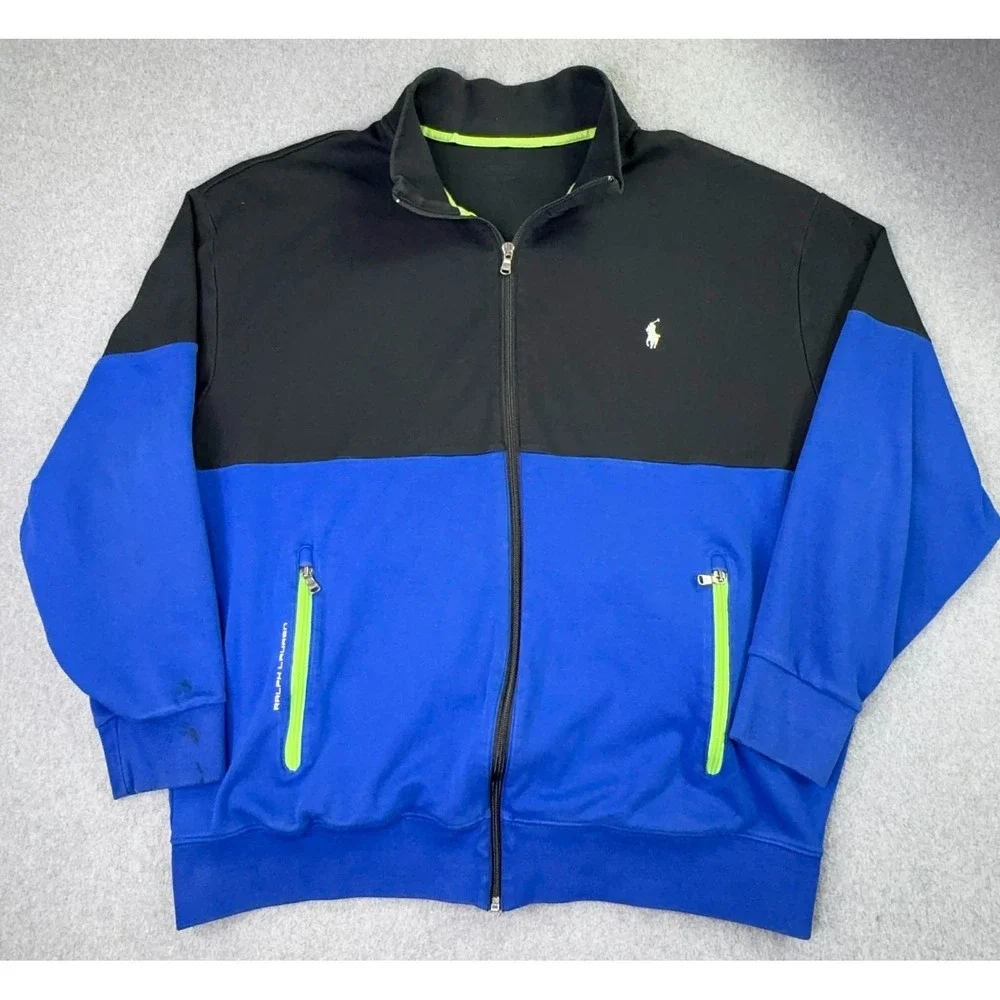 Polo‎ Ralph Lauren Performance Color Block Full Zip Bomber Jacket Men's Size 2XB
